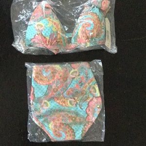 Arizona Jean Co. blue and pink bikini